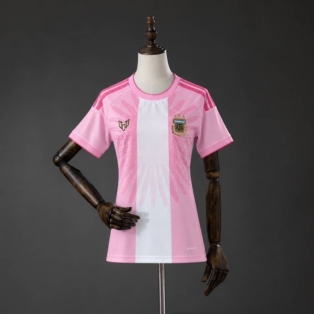 Camisola Argentina 2026 Comemorativa Feminina Rosa