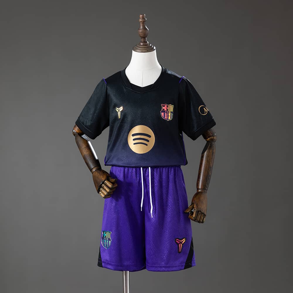 Kit Criança Barcelona x Kobe Bryant 2026/2027 Alternativo