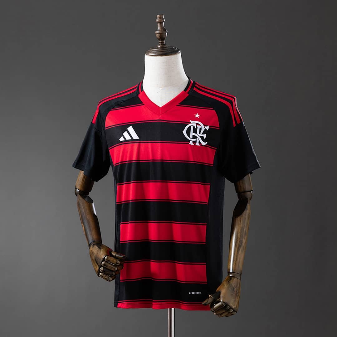 Camisola Principal do Flamengo 2025/2026 Todos Patrocinadores