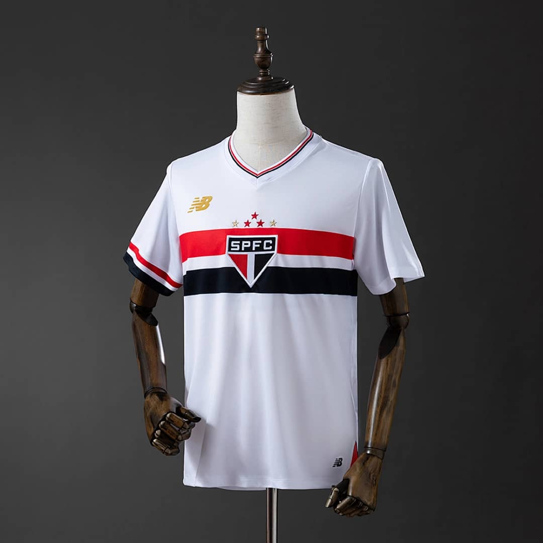 Camisola Principal do Sao Paulo FC 2025/2026 Todos Patrocinadores