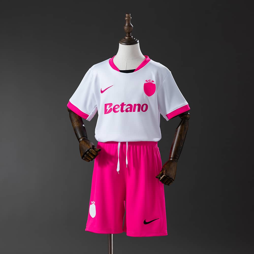 kit criança Sporting C.P. Outubro Rosa 2025