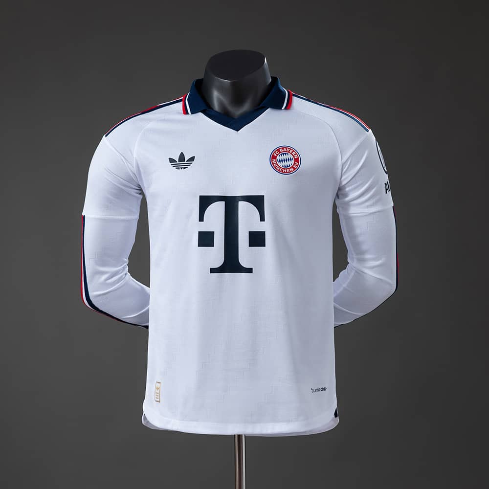 Camisola Bayern Munich 2026/2027 Equipamento Alternativo Versão Jogador Manga Comprida