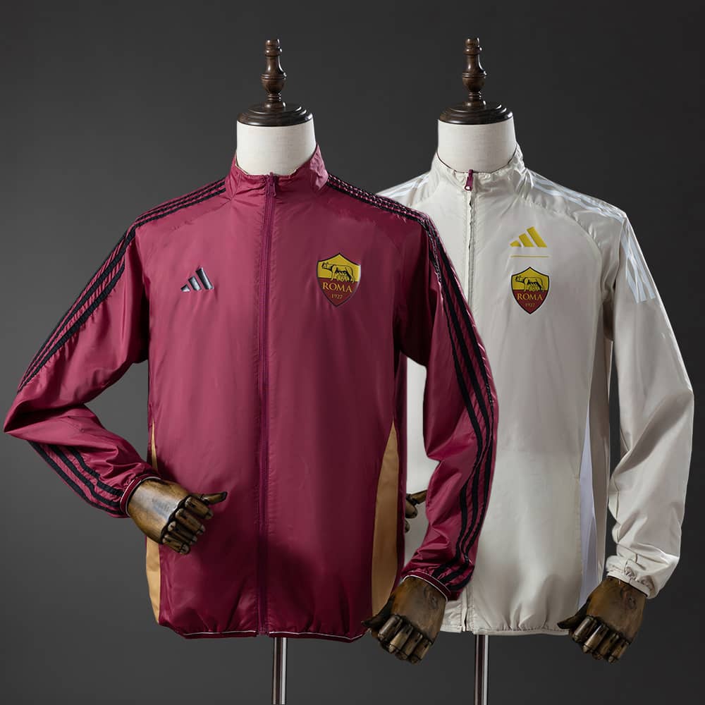 Corta‑Vento Reversível Roma Vermelho & Bege