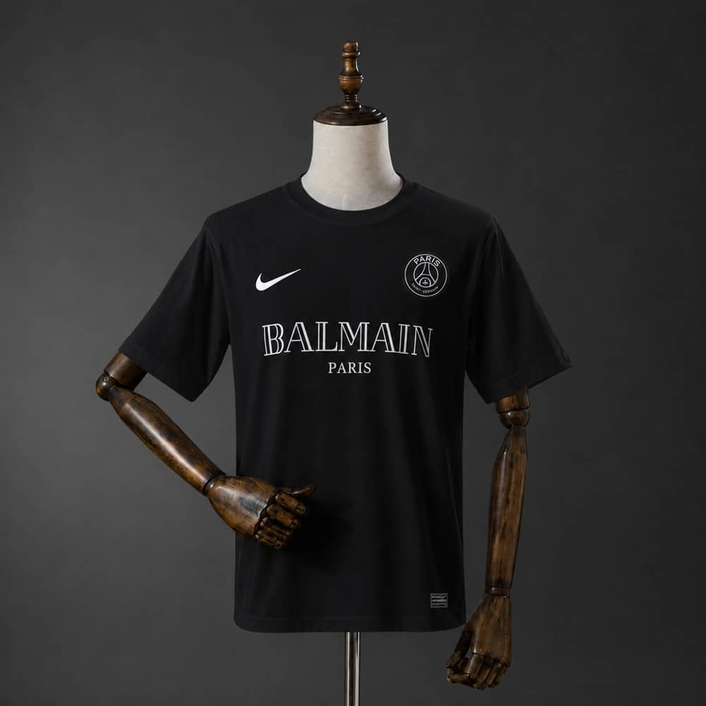 Camisola PSG x Balmain 2021 Retro Treino Preta