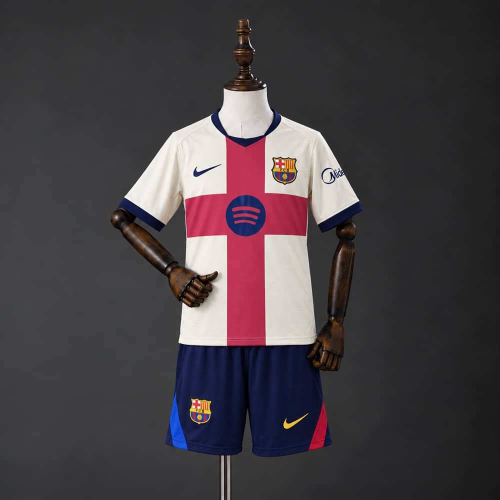Kit Criança FC Barcelona 2026/2027 Quarto Equipamento