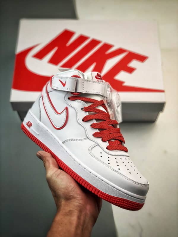 Air Force 107 Mid Branco e Vermelho 3M