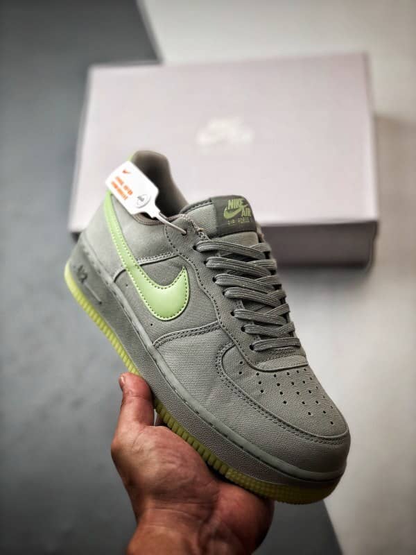 Air Force 1 '07 Low Canvas Cinza e Verde