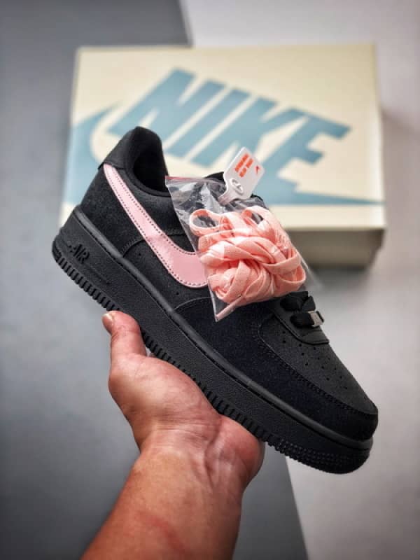 Air Force 1 '07 Low Preto e Rosa Estrelas