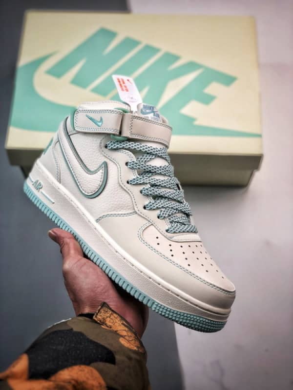 Air Force 1 07 Mid Cinco Faixas Azul Gelo 3M Reflexo