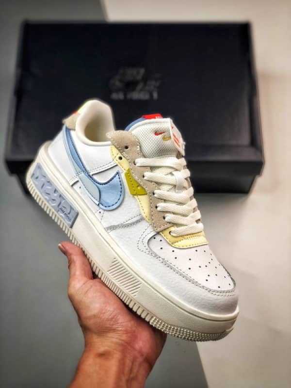 Air Force 1 Fontanka Desconstruido Branco e Azul