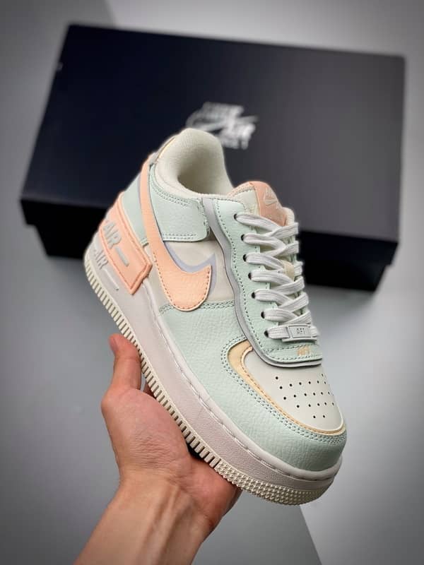 Air Force 1 ShadowVerde Claro Rosa Patchwork