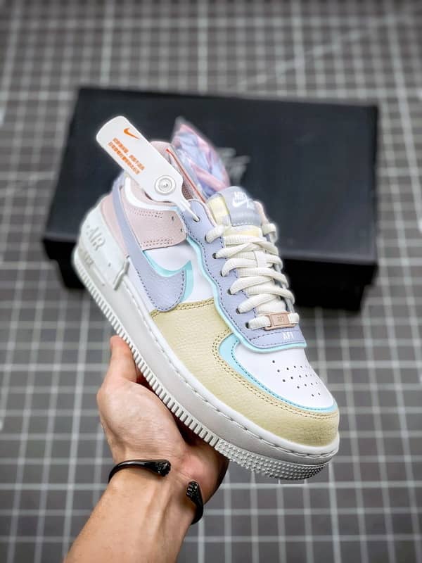 Air Force 1 Shadow Branco Azul e Rosa