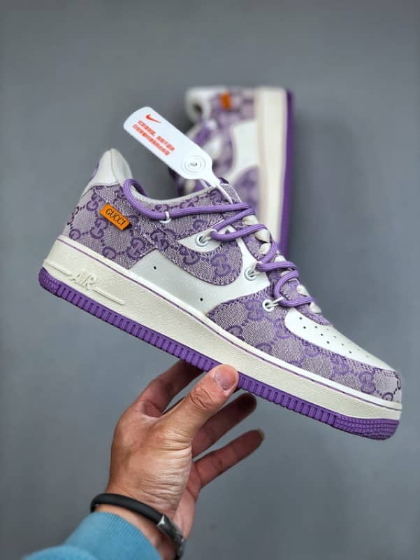 Air Force 1 X GUCCI Roxo com Tiras