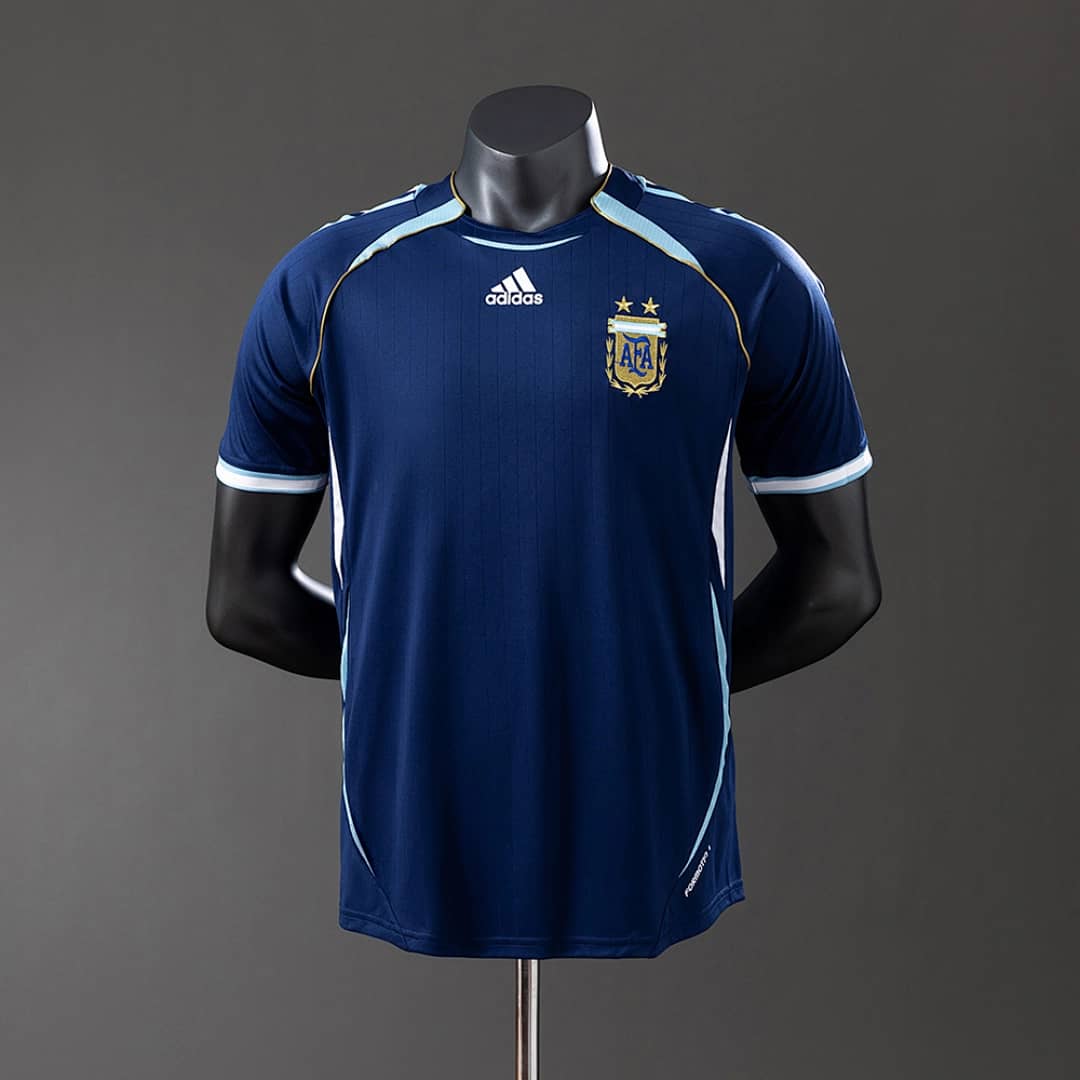 Camisola Alternativa da Argentina 2006 (Retro, Versao Jogador)