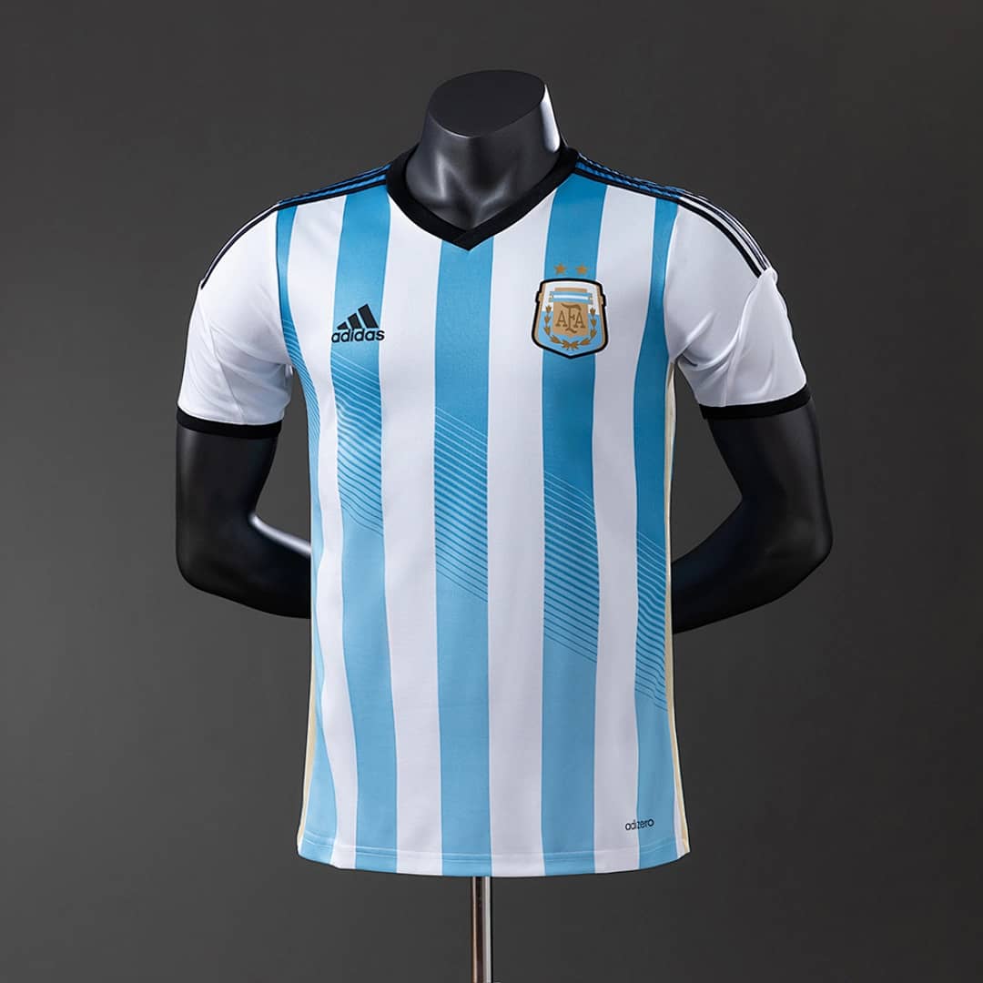 Camisola Principal da Argentina 2014 (Retro, Versao Jogador)