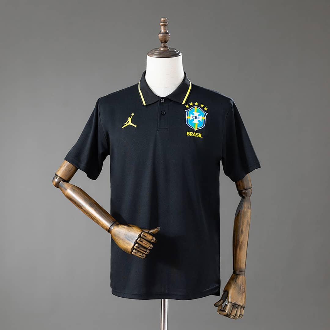Camisola Polo Preta Brasil 2026/2027