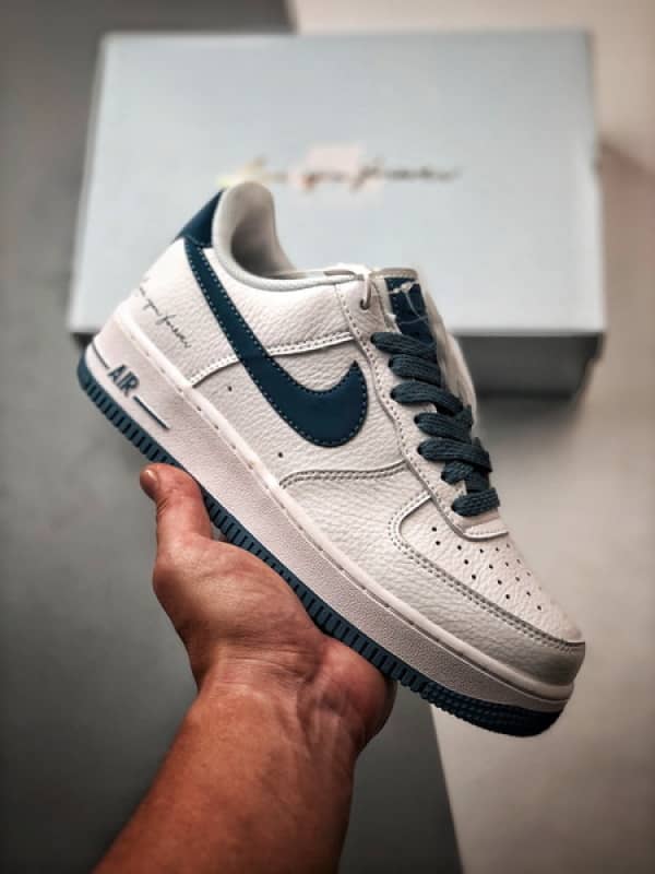 Drake x Air Force 1 Low Branco e Azul Lago