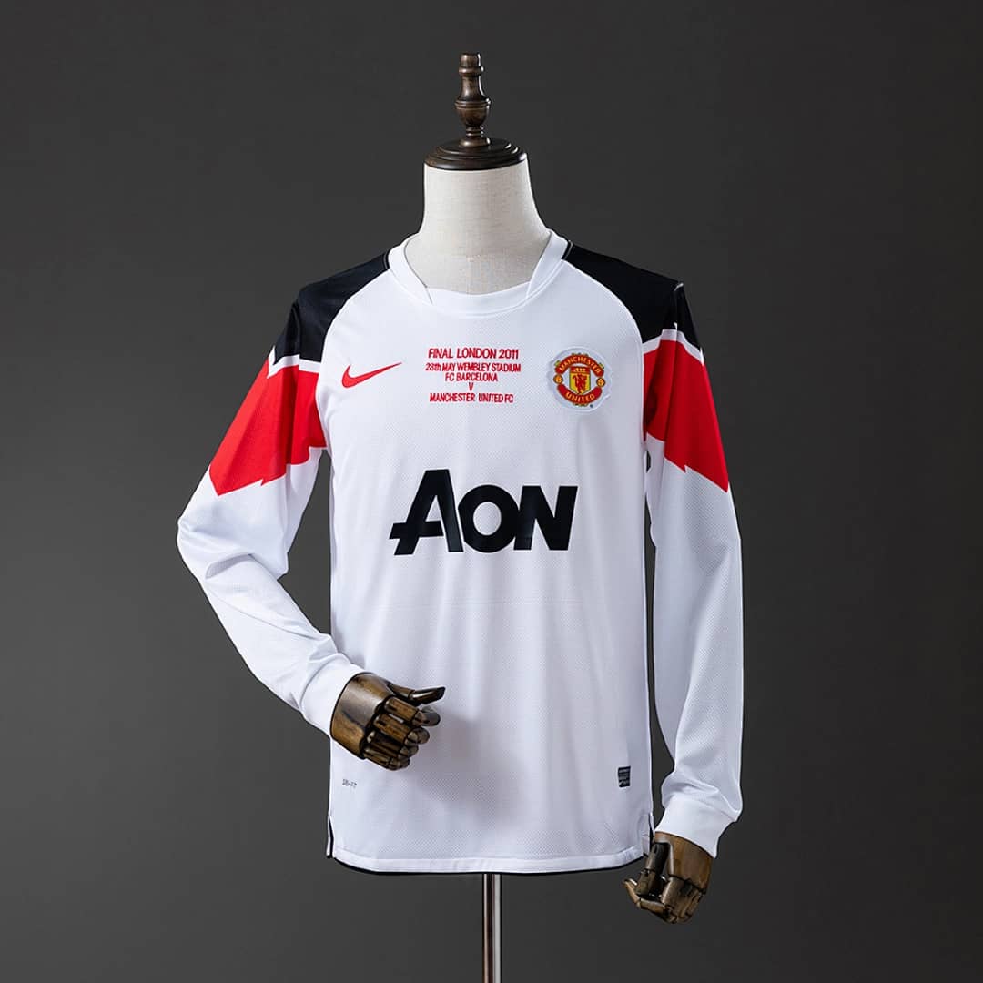 Camisola Alternativa do Manchester United 2010/2011 (Retro, Manga Longa)