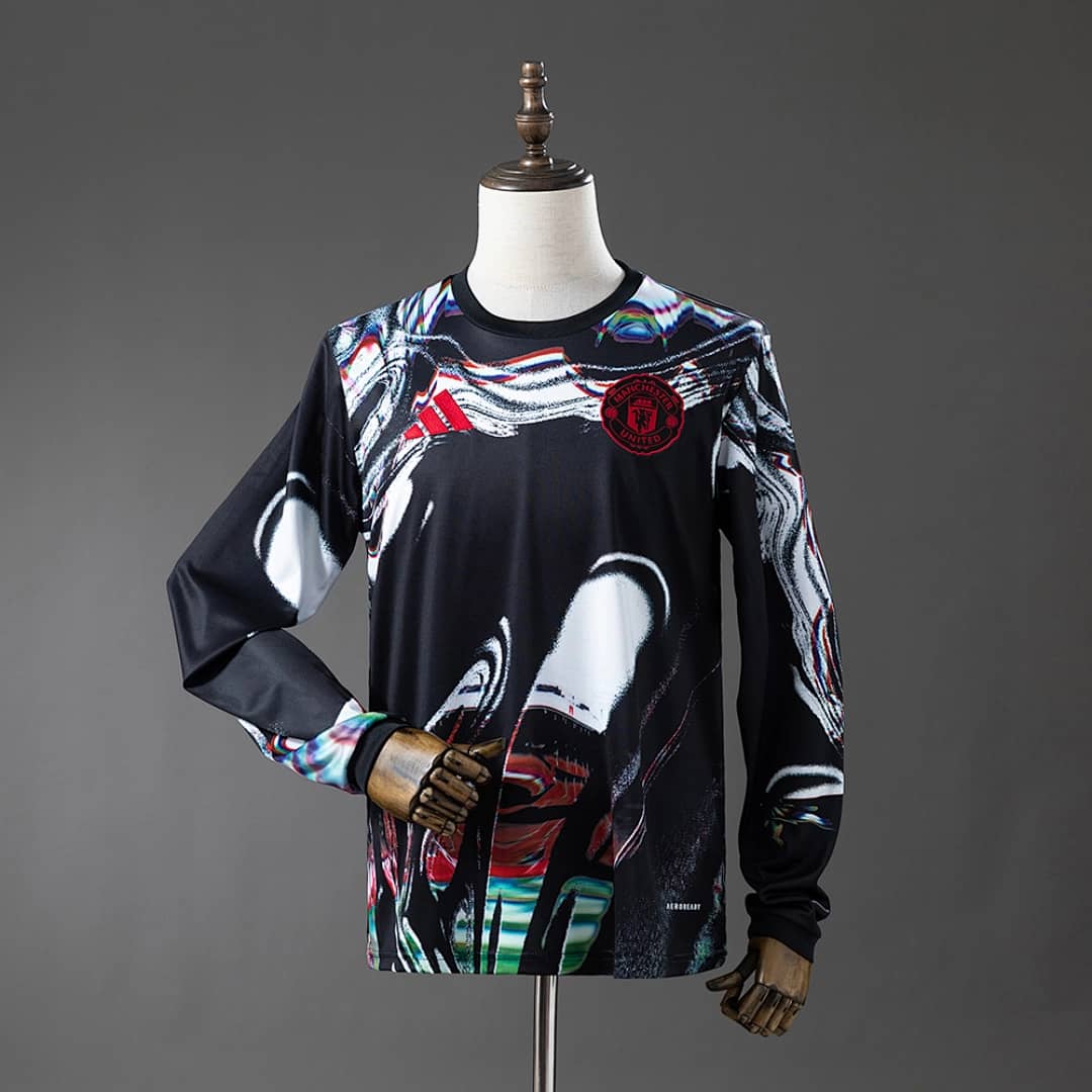 Camisola Manchester United 2025/2026 Pre-Jogo (Manga Longa)