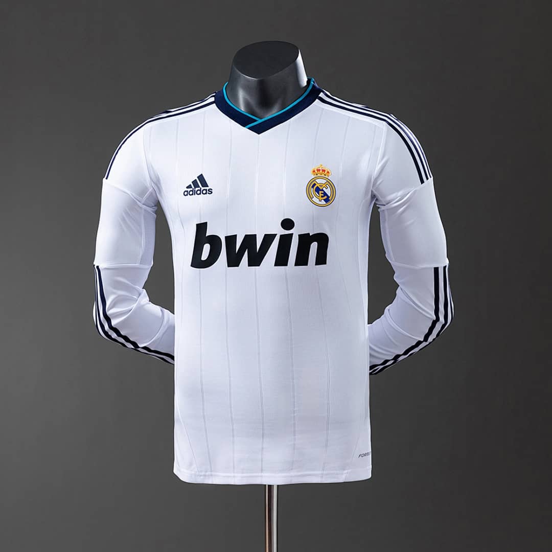 Camisola Principal do Real Madrid 2012/2013 (Retro, Versao Jogador, Manga Longa)
