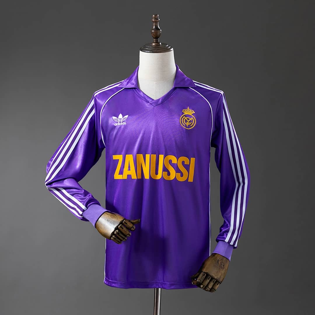 Camisola Alternativa do Real Madrid 1984/1985 (Retro, Manga Longa)
