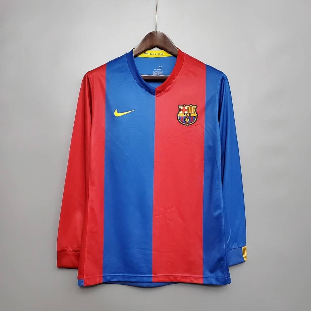 Camisola Principal do FC Barcelona 2006/2007 (Retro, Manga Longa)