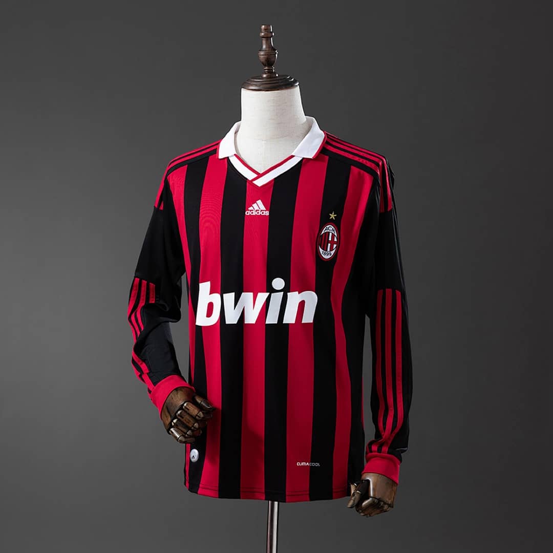 Camisola Principal do AC Milan 2009/2010 (Retro, Manga Longa)