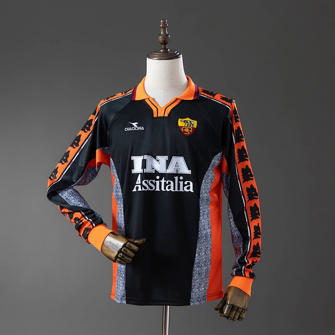 Camisola Terceira do AS Roma 1998/1999 (Retro, Manga Longa)