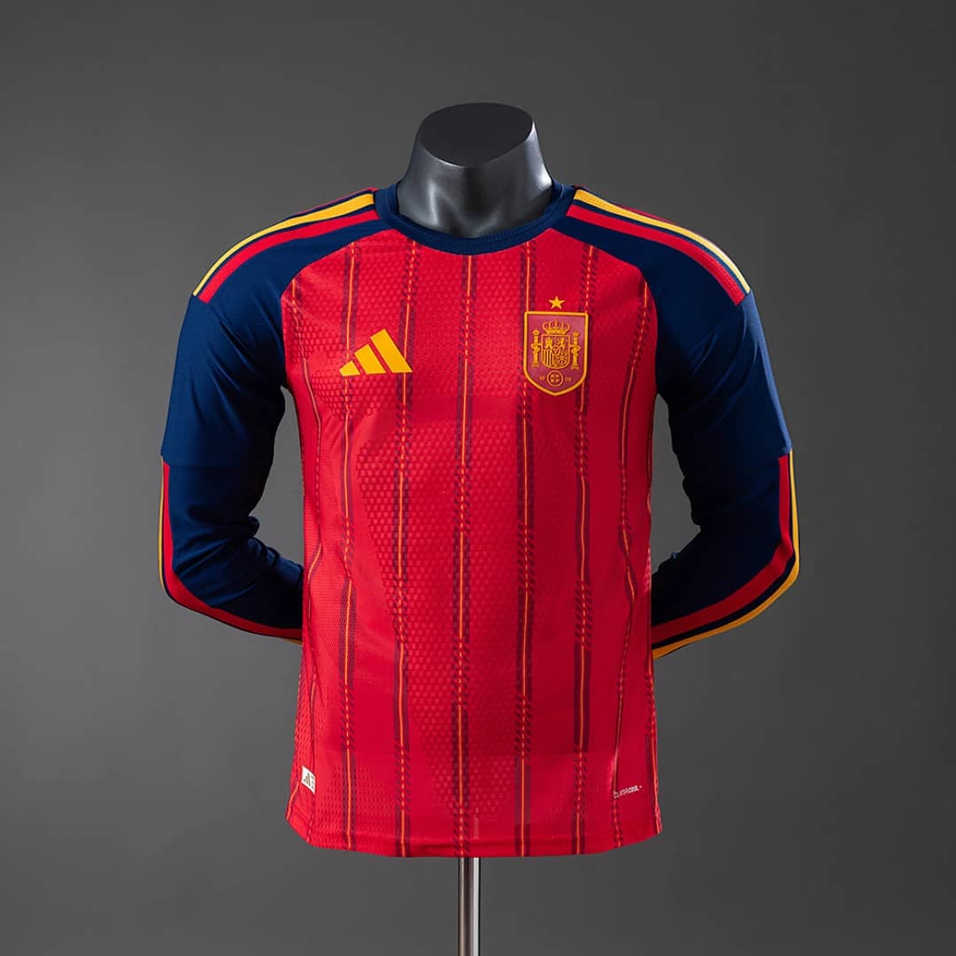 Camisola Principal da Espanha 2026 (Versao Jogador, Manga Longa)
