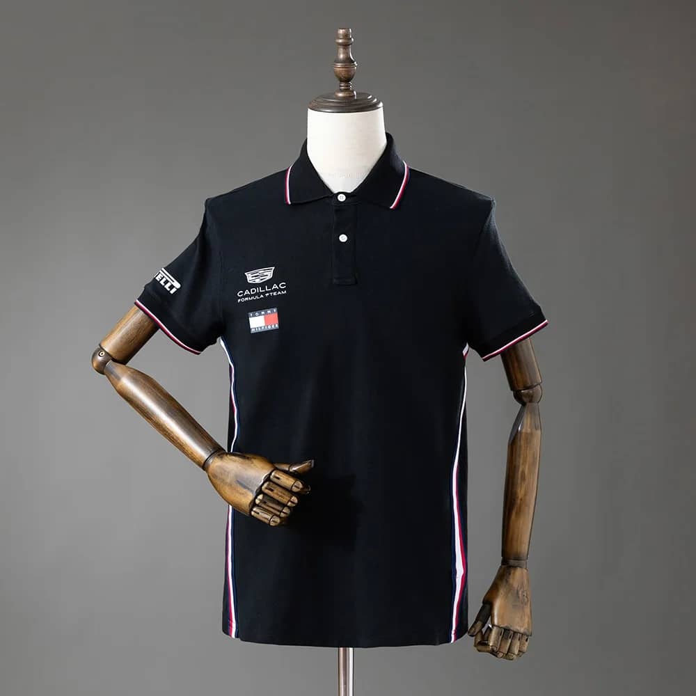 Polo Tommy Hilfiger x Cadillac F1 Réplica Preto