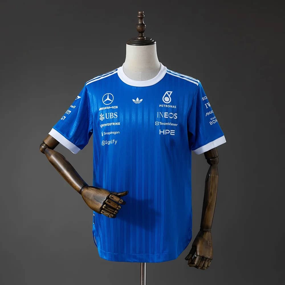 T-Shirt Mercedes-AMG F1 Azul 2026 (Versão Jogador)