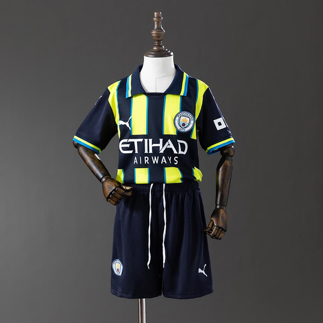 Kit Crianca Manchester City Alternativa 2024/2025