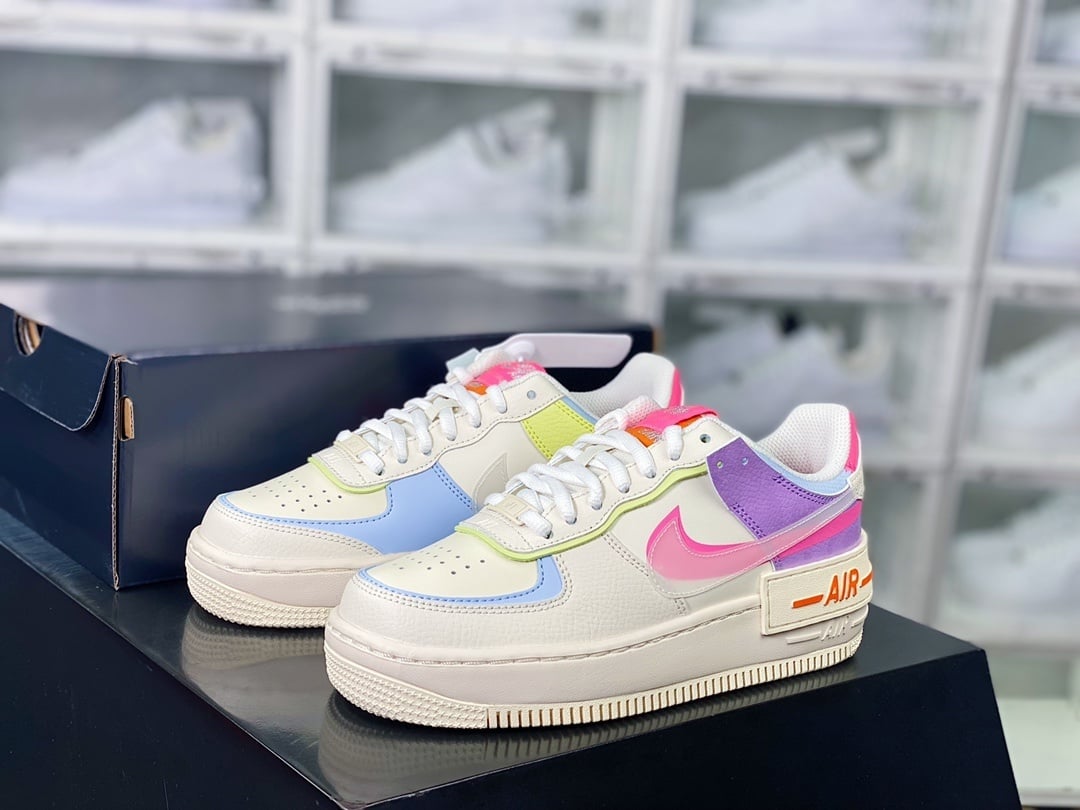 Nike Patchwork Creme, Amarelo, Roxo, Laranja 3M
