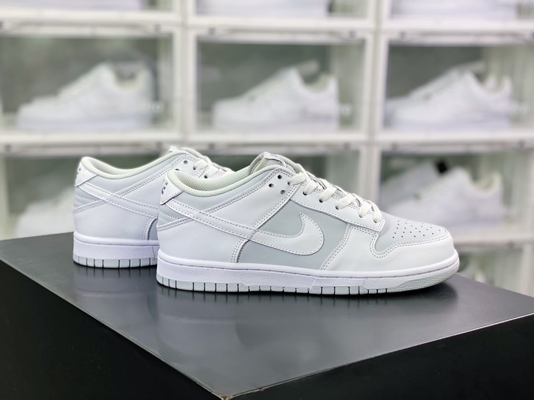NK Dunk Low Patchwork Cinza Claro e Branco