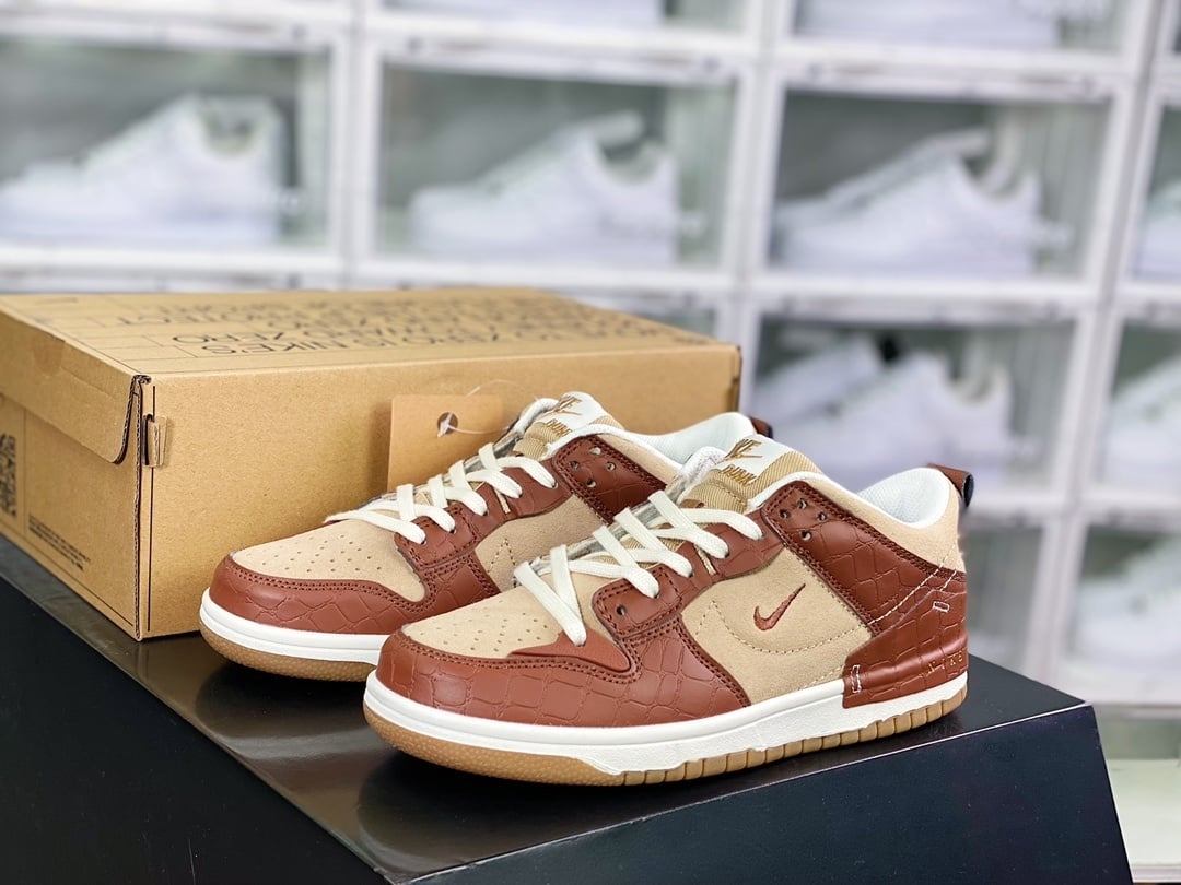 NK Dunk Low Mocha Chocolate Crocodilo