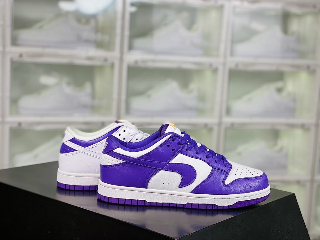 NK Dunk Low Torn Paper Dupla Branco e Roxo