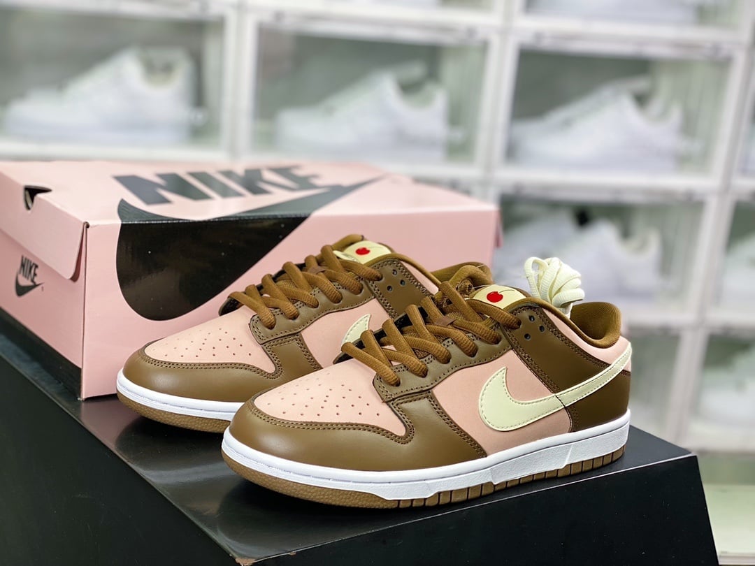 NK Dunk Low Rosa Cereja Castanho
