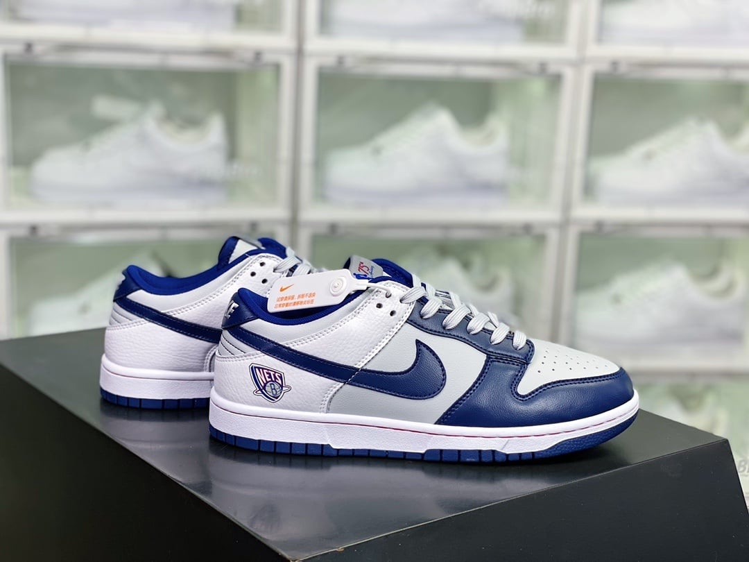 NK Dunk Low Cinza, Azul e Branco Brooklyn Nets