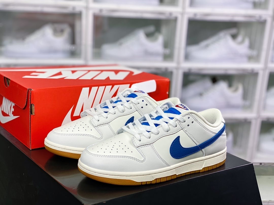 NK Dunk Low Couro Leite Índigo