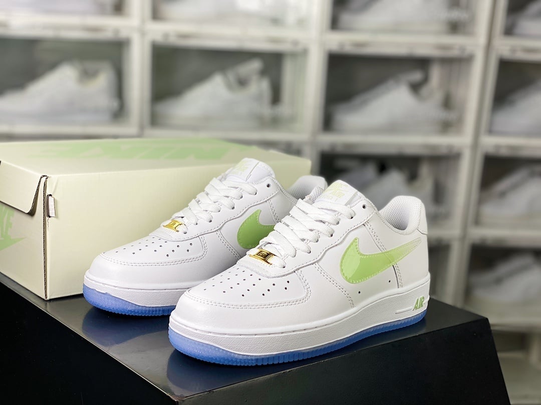 Nike Leather Branco e Verde Gradiente Hook