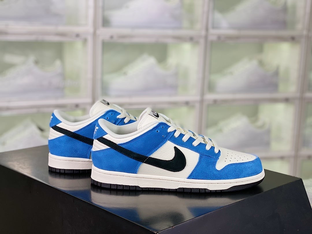 NK Dunk Low Racing Blue e Preto