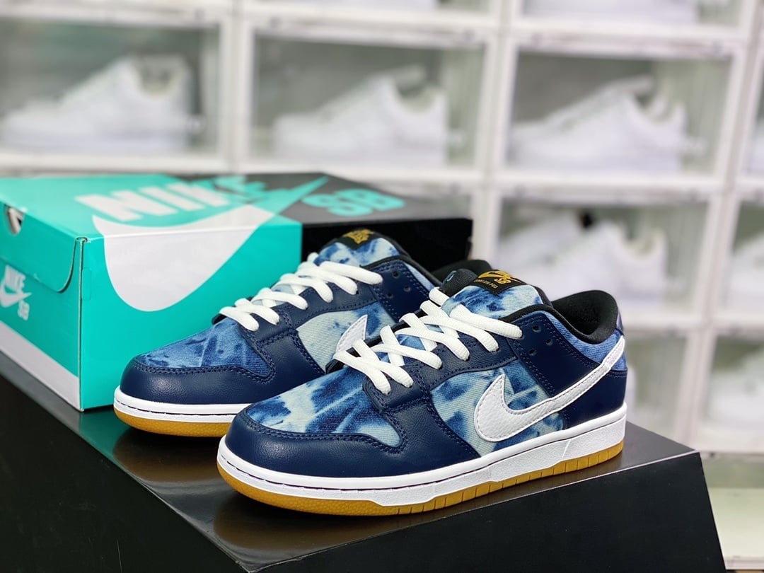 NK Dunk Low Índigo Tie-Dye Branco