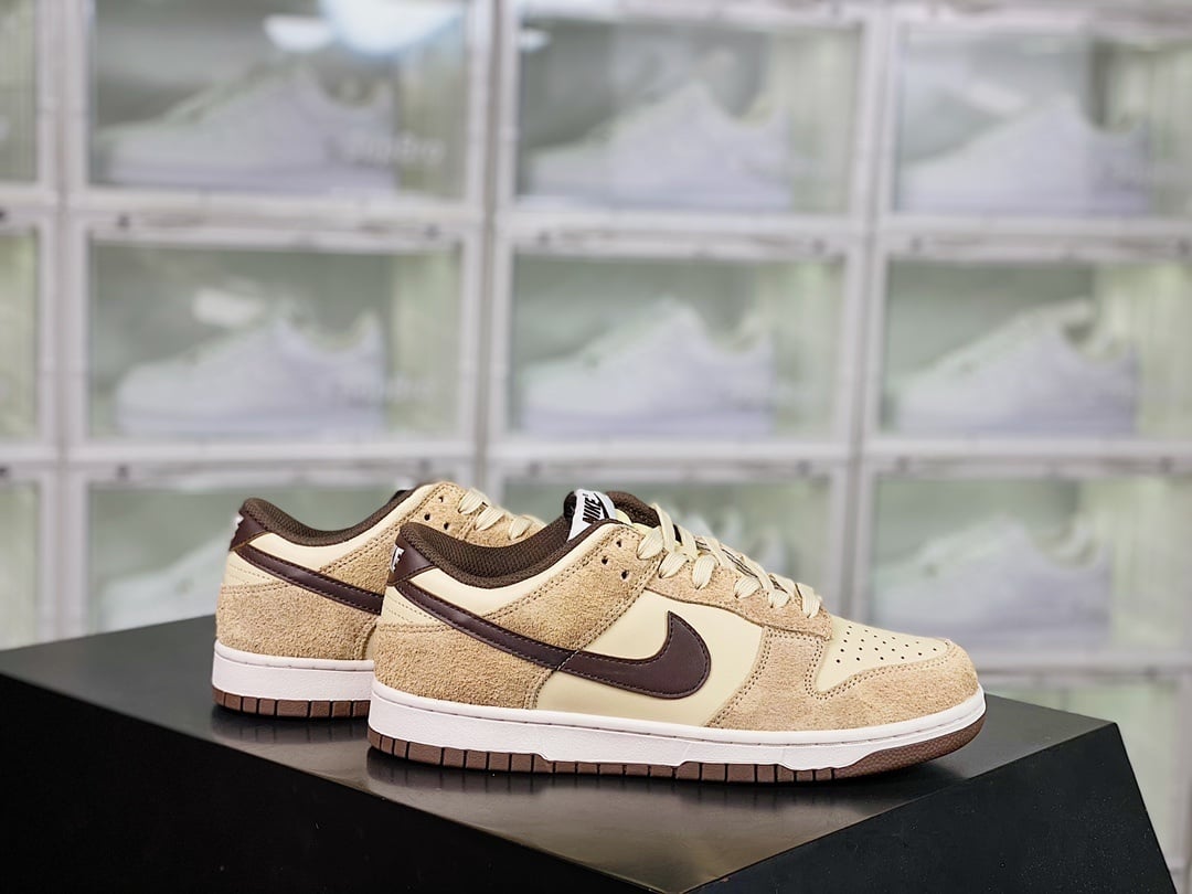 NK Dunk Low Creme e Castanho Leopardo