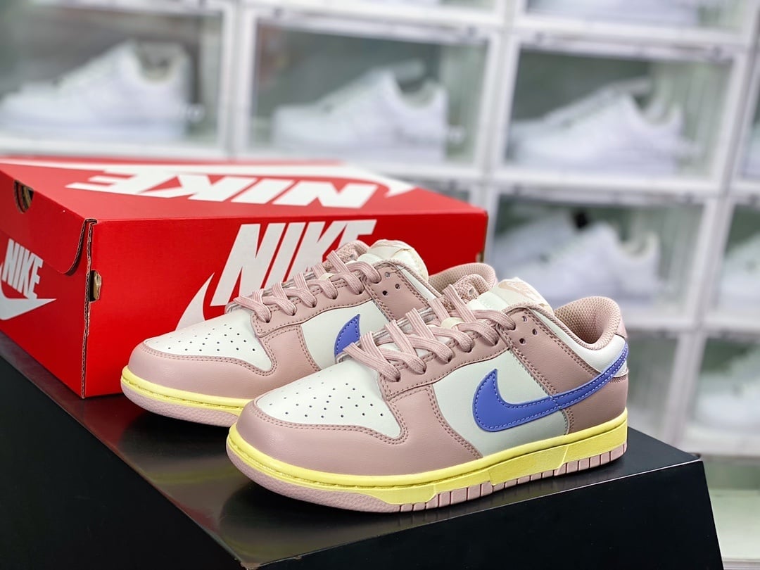 NK Dunk Low Rosa Leite Roxo LinaBell