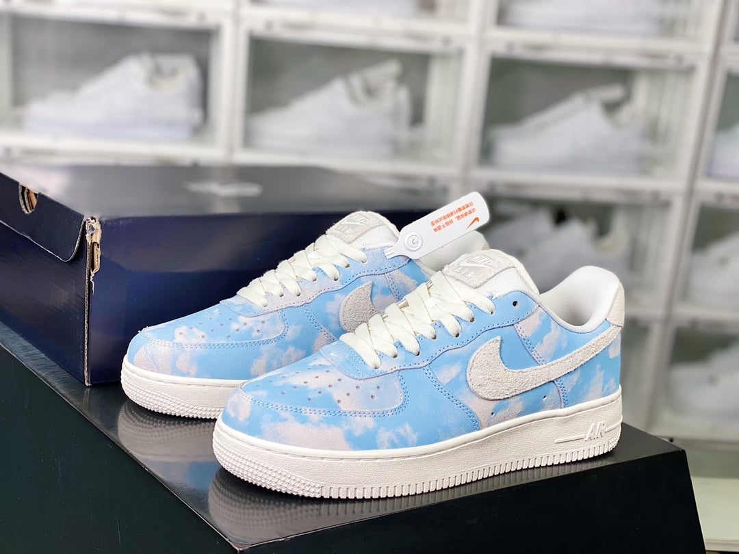 Nike Air Force 1 Tie-Dye Azul Céu e Nuvens