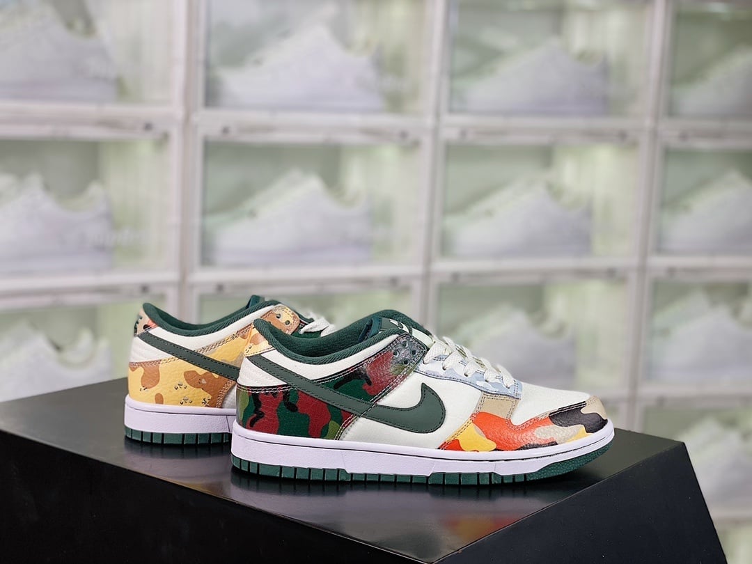 NK Dunk Low Camuflagem Assimétrica
