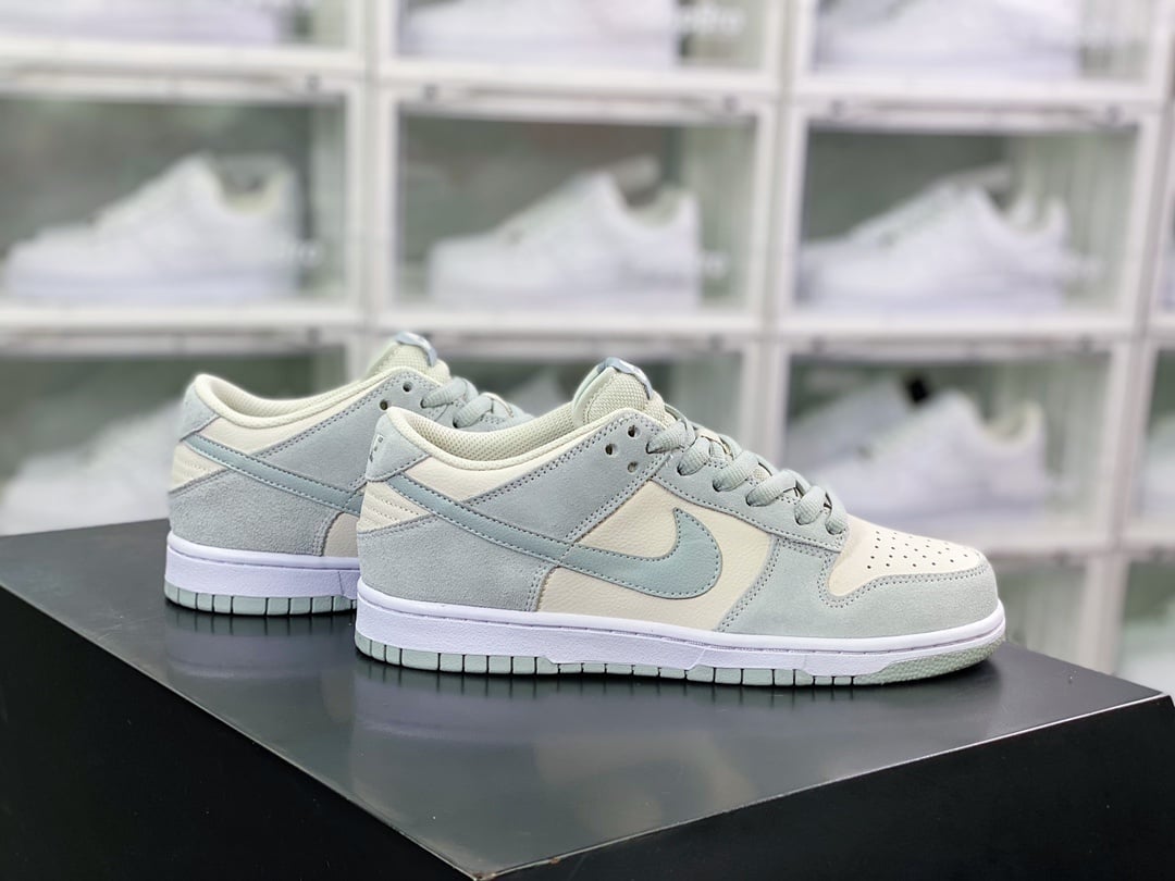 NK Dunk Low Azul-Verde e Creme