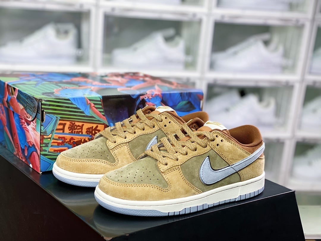 NK Dunk Low Camurça Mocha Cinza Lobo