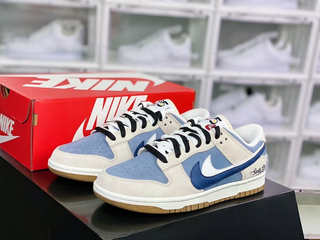 NK Dunk Low Camurça Preto Claro Duplo Gancho