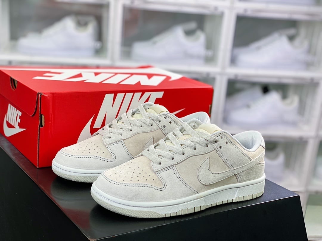 NK Dunk Low Camurça Cinzento Claro Mocha